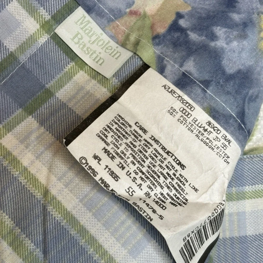 Vintage 90s Marjolein Bastin Floral Curtain Valance (4) Plaid JCPenney Cottage
